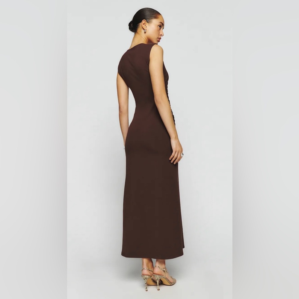 Reformation Brown Asymmetric One-Shoulder Maxi Dress - Picture 2 of 4